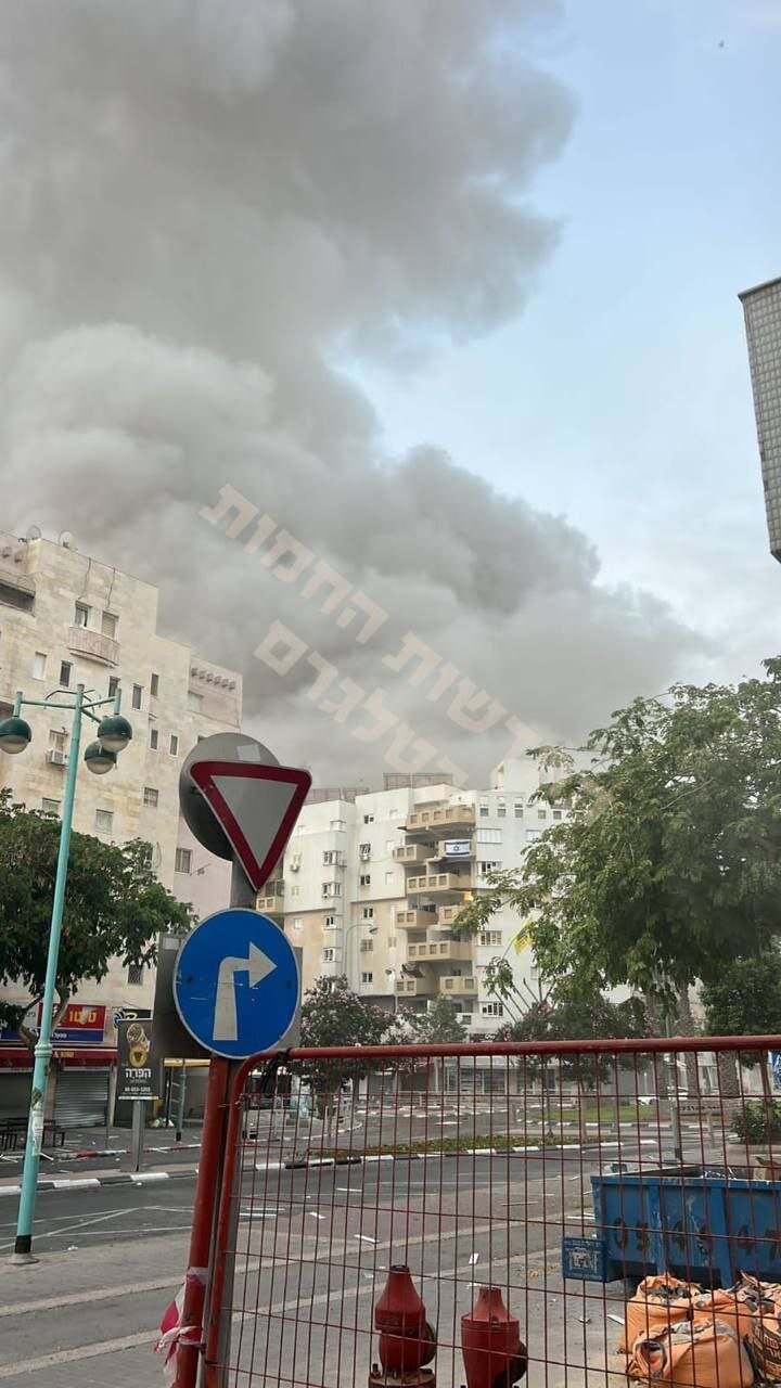 تصویری از محل اصابت موشکها به جنوب اسرائیل