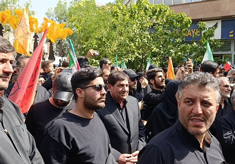 حضور مشاور و دستیار مقام معظم رهبری در مراسم وداع با شهدای جنگ تحمیلی رژیم صهیونی
